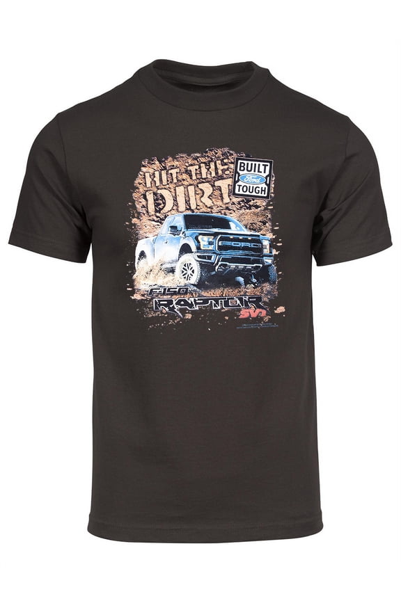 Mens Hit the Dirt Short Sleeve T-Shirt - Brown - Small