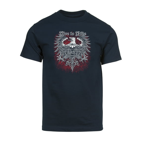 Gravity Trading Mens Live to Ride Eagle Short-Sleeve T-Shirt - Navy - Large
