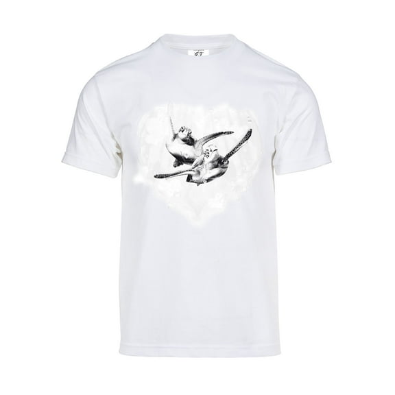 Gravity Trading Mens Love of My Life Turtles Solar Color Changing Short-Sleeve T-Shirt, White X-Large