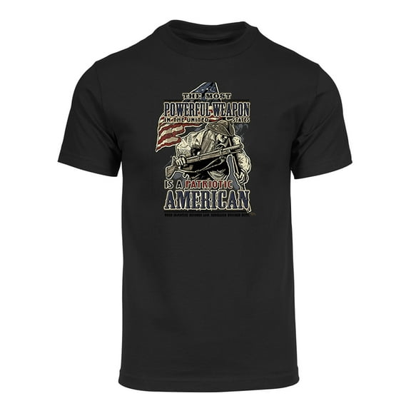 Gravity Trading Mens Most Powerful Weapon Short-Sleeve T-Shirt - Black - Medium