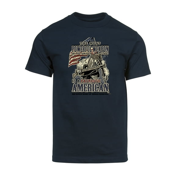 Gravity Trading Mens Most Powerful Weapon Short-Sleeve T-Shirt - Navy - Small