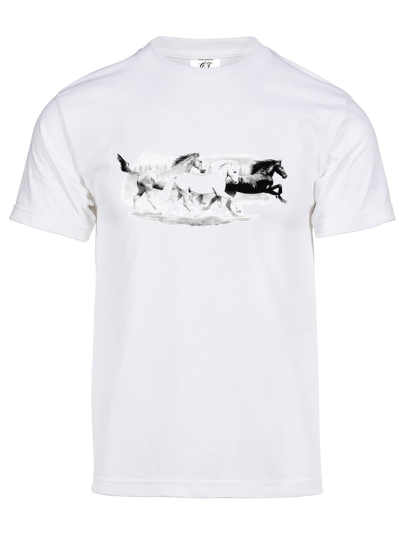 Mens Mustang Solar Magic Changing Short-Sleeve T-Shirt - White - Medium