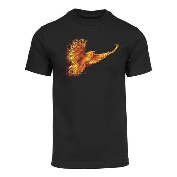 Gravity Trading Mens Phoenix Rising Short-Sleeve T-Shirt - Black - 2XL