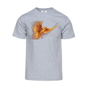 Gravity Trading Mens Phoenix Rising Short-Sleeve T-Shirt - Heather Grey - X-Large