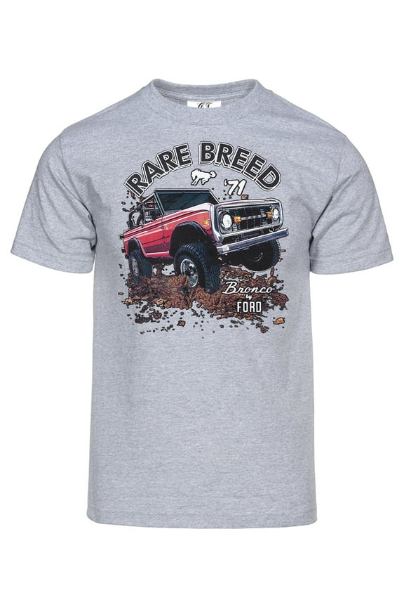 Mens Rare Breed Ford Bronco Short-Sleeve T-Shirt - Heather Grey - XL