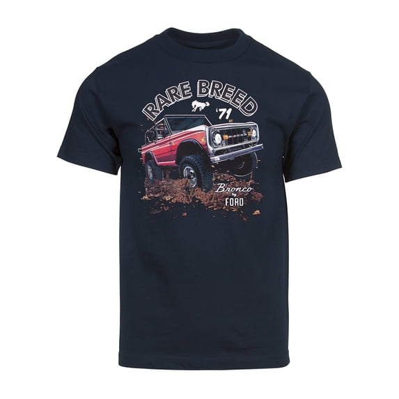 Gravity Trading Mens Rare Breed Ford Bronco Short-Sleeve T-Shirt - Navy - XL