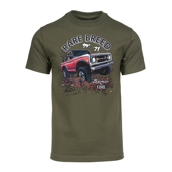 Gravity Trading Mens Rare Breed Ford Bronco Short-Sleeve T-Shirt - Olive - XL