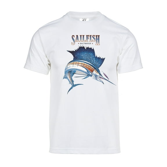 Gravity Trading Mens Sailfish Short-Sleeve T-Shirt - White - S