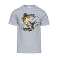 thumbnail image 1 of Gravity Trading Mens Sea Bass Short-Sleeve T-Shirt - Heather Grey - M, 1 of 1