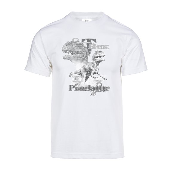Gravity Trading Mens T-Rex The Predator Solar Magic Changing Short-Sleeve T-Shirt - White - Medium