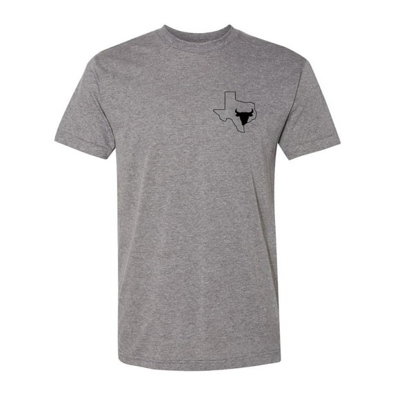 Gravity Trading Mens Texas State Longhorn USA-Made Triblend Tee - Athletic Grey - Medium