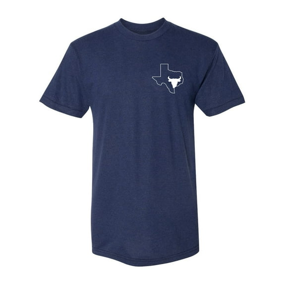 Gravity Trading Mens Texas State Longhorn USA-Made Triblend Tee - Indigo - Medium