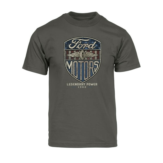 Gravity Trading Mens Vintage Motors Short-Sleeve T-Shirt - Dark Grey - 2XL