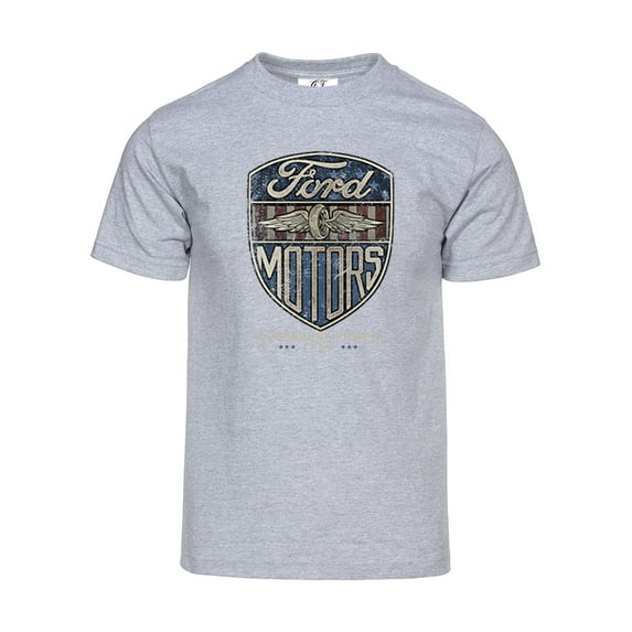 Gravity Trading Mens Vintage Motors Short-Sleeve T-Shirt - Heather Grey - 2XL