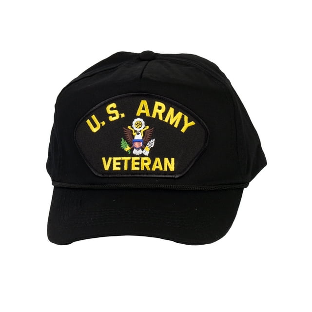 Gravity Trading Military Hats For Men US Army Veteran Hat Black Cap