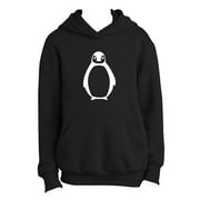 Gravity Trading Penguin Youth Fleece Hooded Sweatshirt - Black - Small