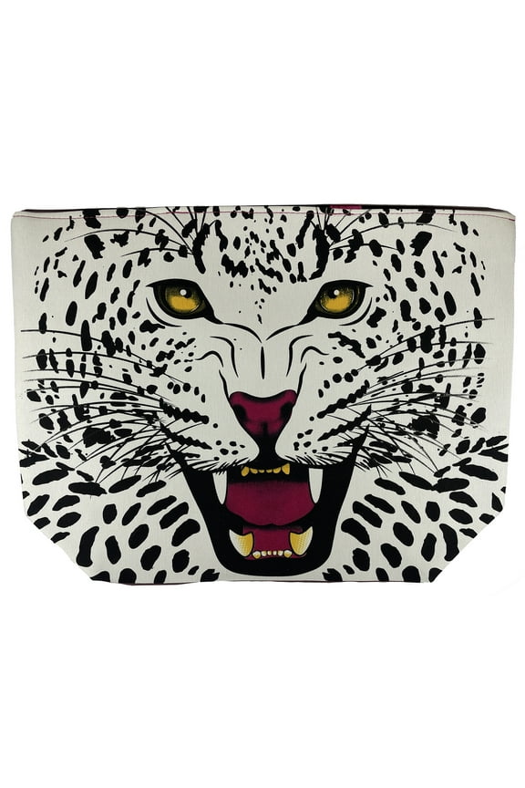 Poly/Cotton Beach Tote Bag - Leopard