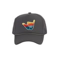 thumbnail image 1 of Gravity Trading Shaka Learn to Surf Patch Trucker Hat, Dark Grey, 1 of 2