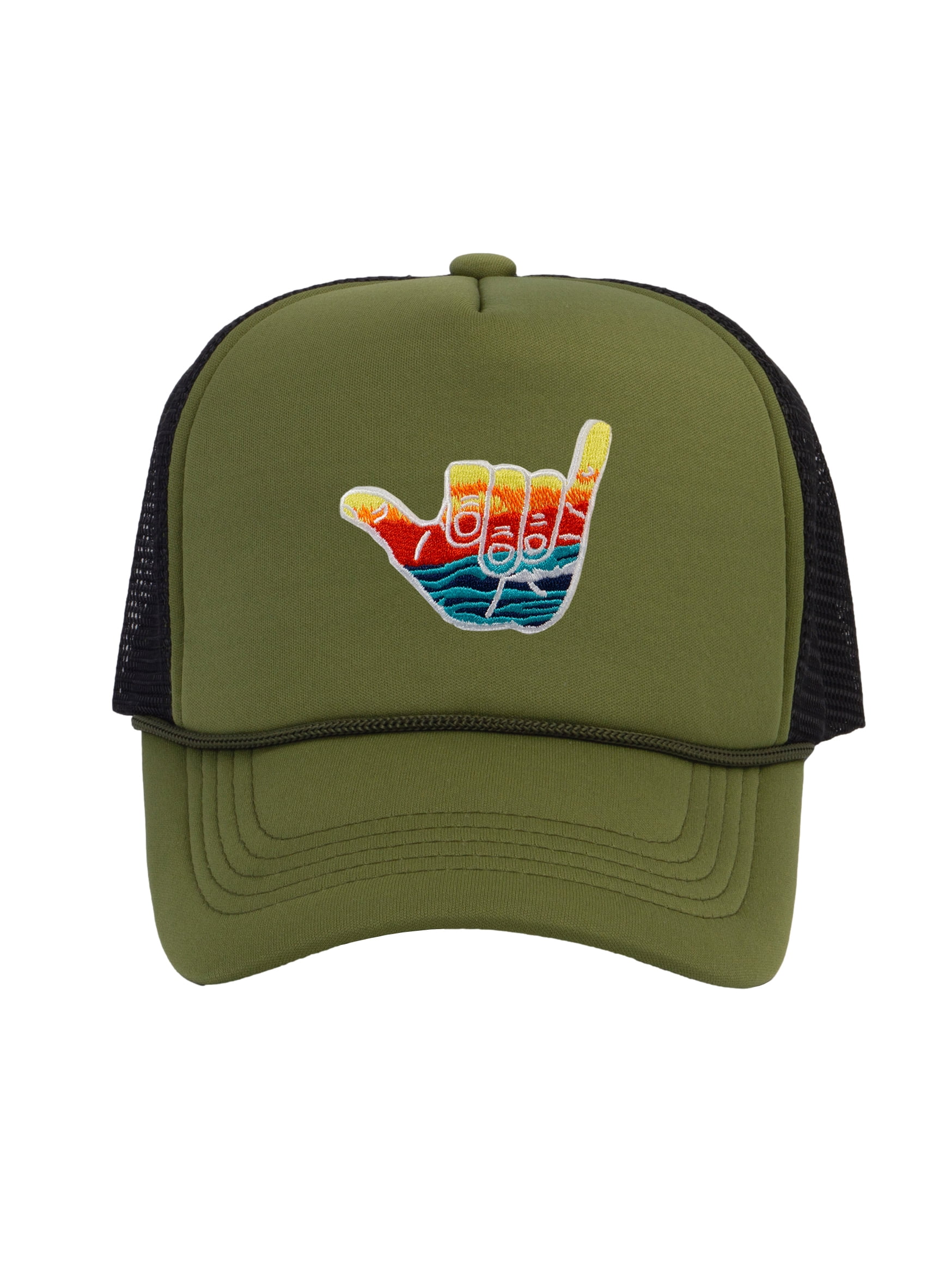 Gravity Threads Shaka Learn to Surf Patch Trucker Hat Black