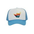 thumbnail image 1 of Gravity Trading Shaka Learn to Surf Patch Trucker Hat, White/Sky, 1 of 2