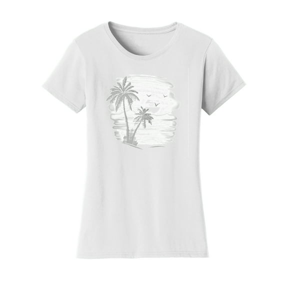 Gravity Trading Womens Beach Sunset Solar Magic Changing Short-Sleeve T-Shirt - White - Large