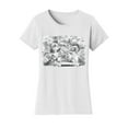 thumbnail image 1 of Gravity Trading Womens Playtime Cats Butterfly Solar Changing Short-Sleeve T-Shirt, White 2X-Large, 1 of 2