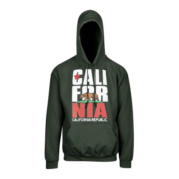 Gravity Trends California Republic Classic Bear Hoodie Sweater, Forest 2XL