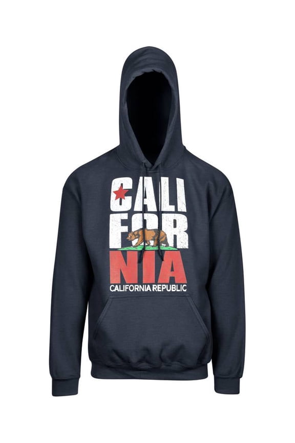 Gravity Trends California Republic Classic Bear Hoodie Sweater, Navy XL