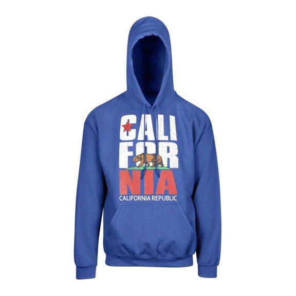 Gravity Trends California Republic Classic Bear Hoodie Sweater, Royal S