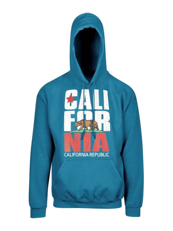 Gravity Trends California Republic Classic Bear Hoodie Sweater, Sapphire L