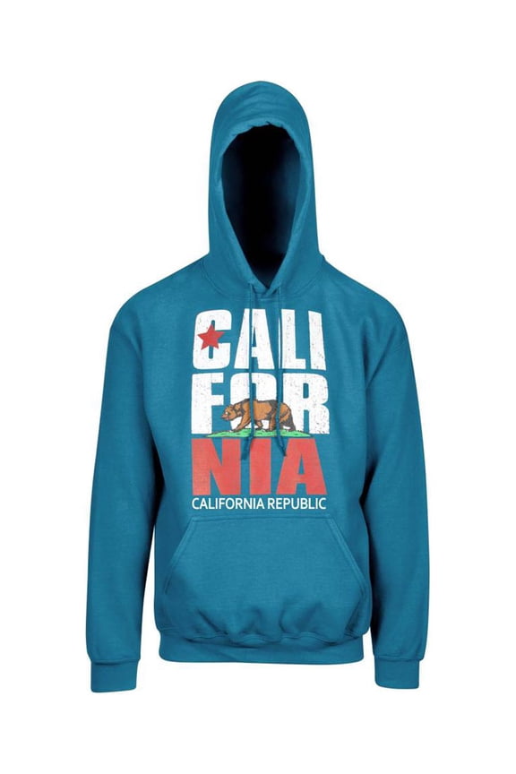 Gravity Trends California Republic Classic Bear Hoodie Sweater, Sapphire L