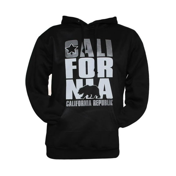 Gravity Trends Mens California Republic Hooded Sweatshirt - Large