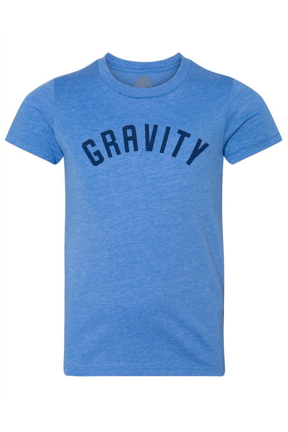 Gravity Water-Based Kids Jersey T-Shirt - Col. Blue/Navy Ink - X-Large