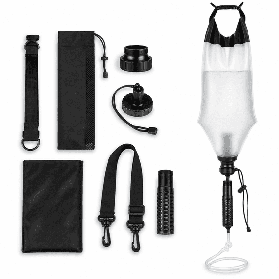 Gravity Water Filter Camping Filtration System with Purifier