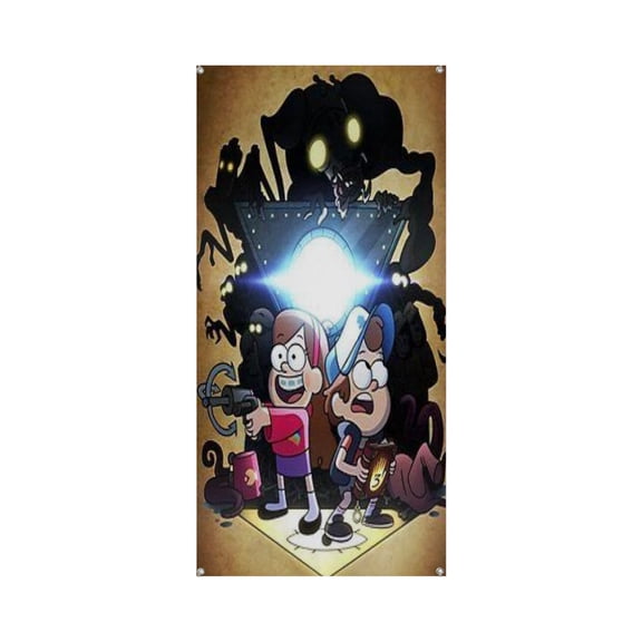 Gravity falls 35.4*72.8IN/90*185CM Door frame decoration banner