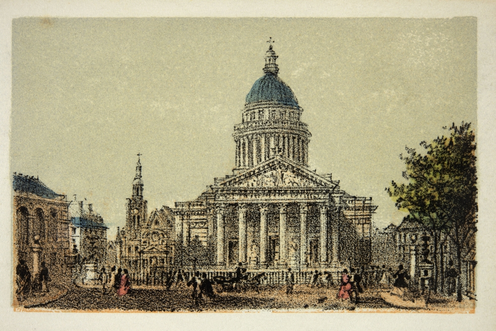 Gravure Paris En 1874 Le Pantheon Coll Canvas Art - (24 x 18)
