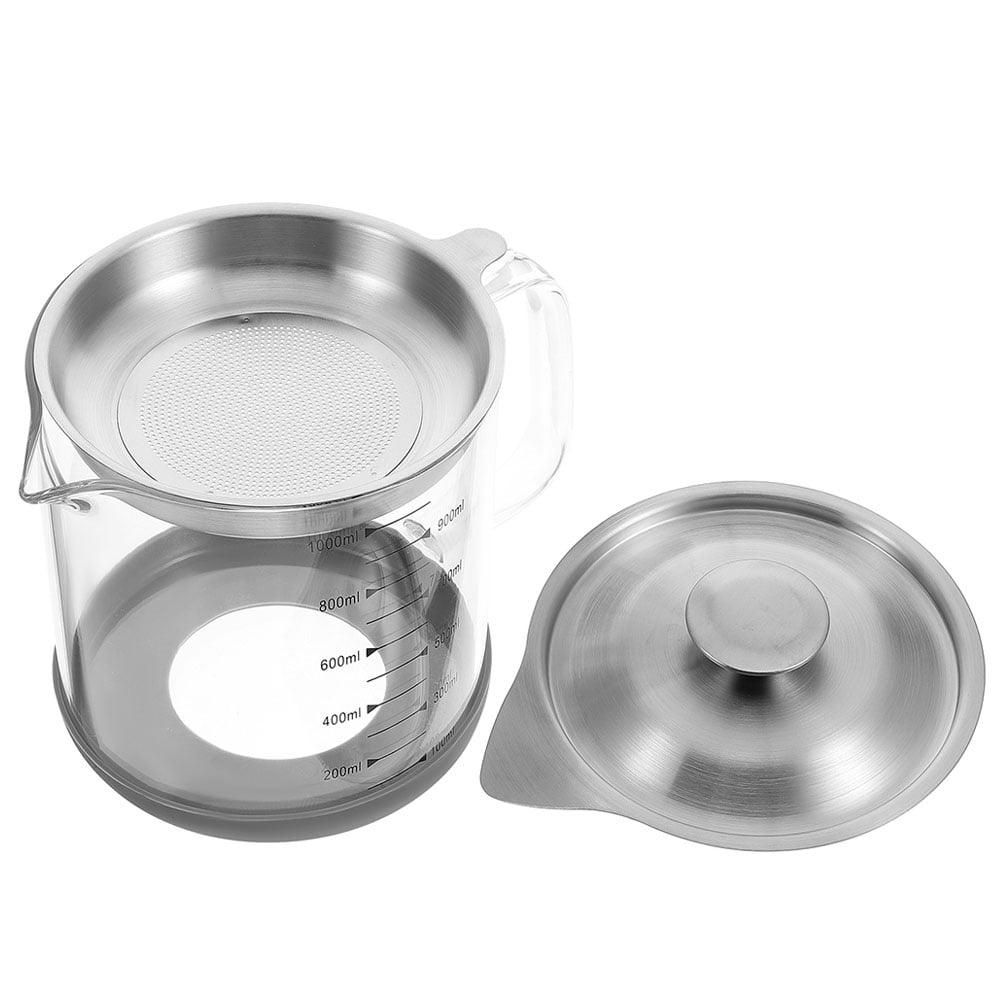 Gravy Bacon Fat Container Meat Strainer for Grease Bacon Grease