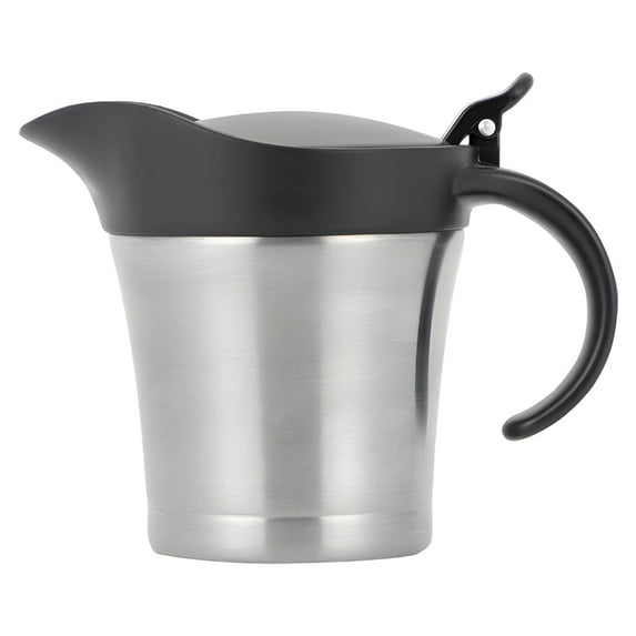 Gravy Boat With Lid,Stainless Steel Gravy Boat Sauce Jug With Lid And Handle,Double Insulated Gravy Boat,Gravy Sauce Jug,Gravy Warmer Pitcher For Home And Kitchen,Kitchen Gadgets,(C,450 ml)