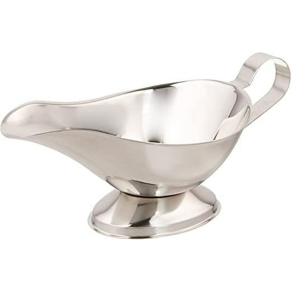 "Gravy Boat, Stainless Steel, 16 Oz, Silver"