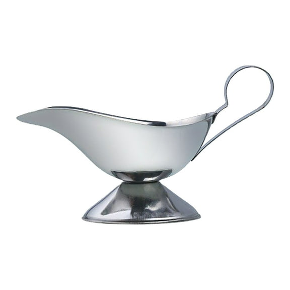 Gravy Boat with Classic Base, Stainless Steel Sauce Boat, Sauce Bowl with Handle, Suitable for Turkey, Grilled Meat, Steak, BBQ