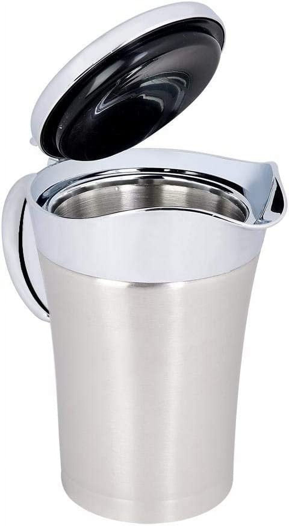 Gravy Boats Gravy Warmer,304 Stainless Steel Thermal Insulated Gravy Boat with Lid Double Wall