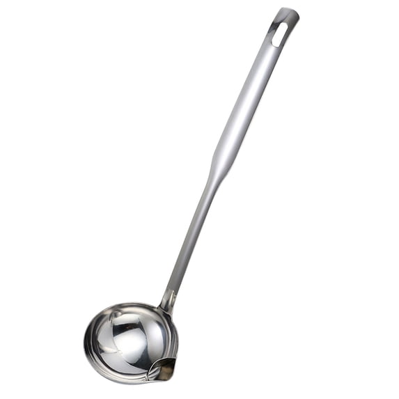 Gravy Ladle with Pour Spout,Long Handle Sauce Ladle,Stainless Steel Saucier Drizzle Spoon,Ladle Spoon,Metal Ladle for Spooning Gravies Sauces Dressings Kitchen Utensil,Dishwasher Safe,1PC,10.4"