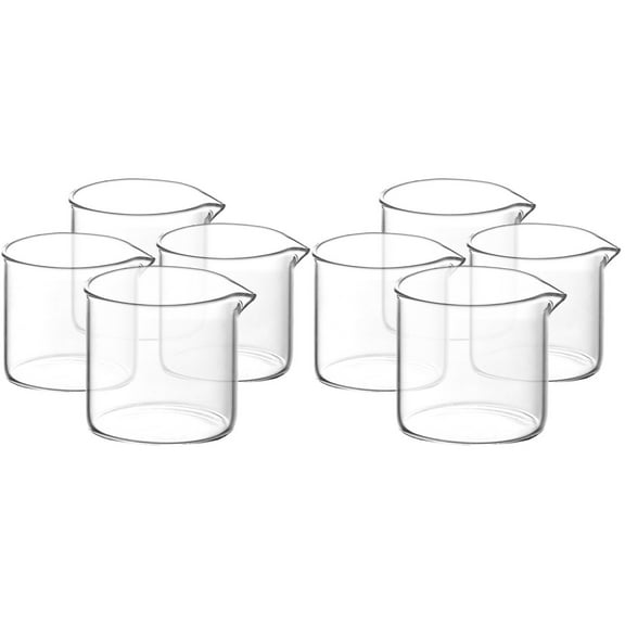 Gravy Sauce Boat Coffee Syrup Pitchers 8 Pcs Single Spout Glass Milk Cup Kettle Small Bar Supplies