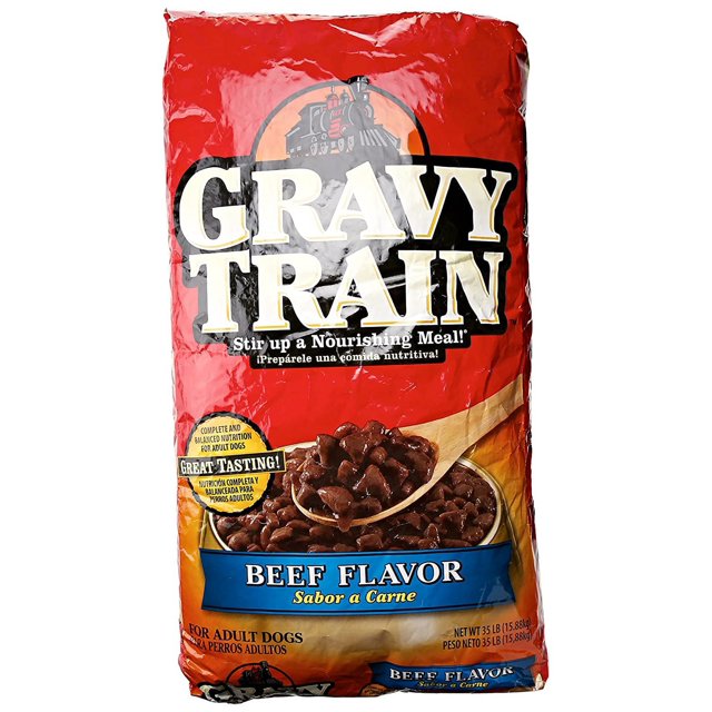 Gravy Train Dog Food, Beef, Jumbo Bag, 35 lb