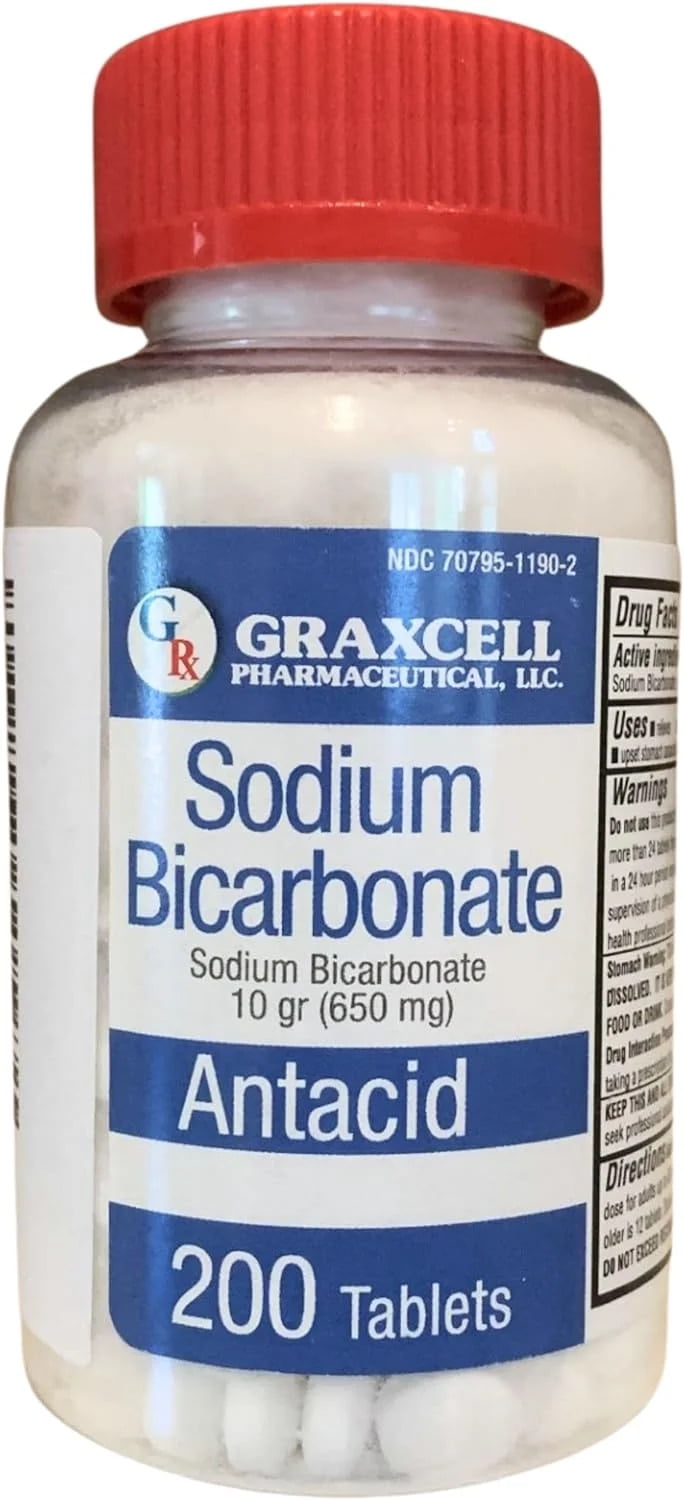 Graxcell Sodium Bicarbonate Tablets USP 650mg (10 Grains) Relief of