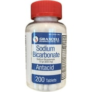 Graxcell Sodium Bicarbonate Tablets |USP 650mg (10 Grains) |Relief of Acid Indigestion, Heartburn, Sour Stomach & Upset Stomach | Kidney Health | 200 Count