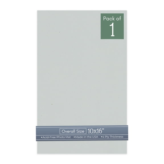 Gray 10x16 Uncut Art Mat Board - No Opening - 1 Mat