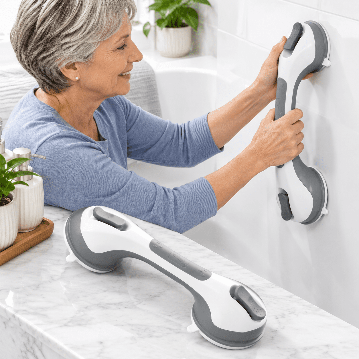 Shower Safety Rails Gray 12.2
