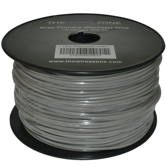 Gray 18 Gauge AWG 500' ft Stranded Primary Remote Wire Cable
