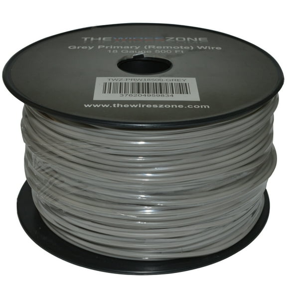 Gray 18 Gauge AWG 500' ft Stranded Primary Remote Wire Cable